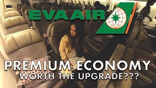 EVA Air PREMIUM ECONOMY  Is it WORTH THE UPGRADE evaair [upl. by Siravat]