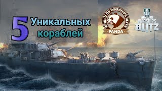 5 уникальных кораблей в игре World of Warships blitz Часть 1 [upl. by Ibib]