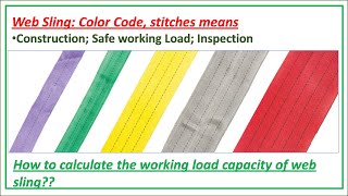 Web Sling Construction types inpection and safe working load calculation how to use web sling [upl. by Erna]