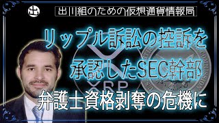 ［20241007］リップル訴訟の控訴を承認したSEC幹部、弁護士資格剥奪の危機に【仮想通貨・暗号資産】 [upl. by Reed280]