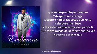 EVIDENCIA  YIYO SARANTE  LETRA [upl. by Vinna]