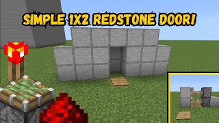 EASY Piston Door Tutorial 1x2 Bedrock and Java 121 [upl. by Ablem811]