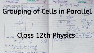 Parallel Grouping of Cells Chapter 3 Current Electricity Class 12 Physics [upl. by Gillette969]