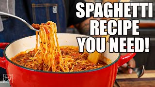 The Only Homemade Spaghetti Recipe Youll Ever Need [upl. by Ahseek835]