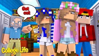 WE HAVE TO LEAVE COLLEGE   Minecraft College Life  Little Kelly Ropo amp Carly [upl. by Nit]