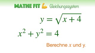 🏋️‍♀️ Mathe Fit 67  nichtlineares Gleichungssystem mit dem Einsetzungsverfahren lösen [upl. by Erlandson]