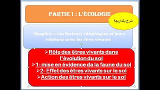 Les facteurs édaphiques svt Le rôle du sol dans la répartition des êtres  tcsf شرح بالداريجة [upl. by Eintihw480]