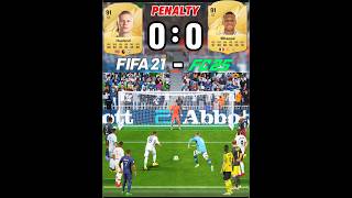 Haaland Vs Mbappe Penalty Kicks From FIFA 21 To FC 25  FIFA Evolution haalandvsmbappe shorts [upl. by Emlen]