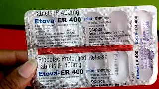 Etova ER 400 tablet किस बिमारी मे दी जाती हे Etodolac 400 Mg tabletusesSide effectDosage [upl. by Nairadal386]