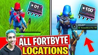 NEW ALL FORTBYTE LOCATIONS 1100 FORTBYTES FORTNITE SEASON 9  Fortbyte Challenges PART 3 [upl. by Frans]