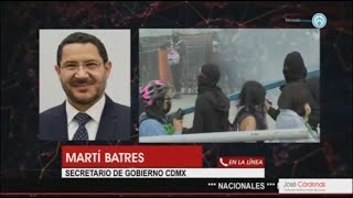 Llama la atención la manifestación con violencia el aborto ya se despenalizó en CDMX Marti Batres [upl. by Victorie]