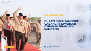 BUPATI BUKA JAMBORE CABANG III KWARCAB GERAKAN PRAMUKA SAMPANG [upl. by Leahcym357]