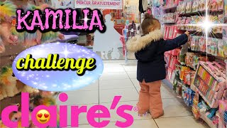 KAMILIA fait son premier challenge CLAIRES  Elle dévalise le magasin [upl. by Bradski]