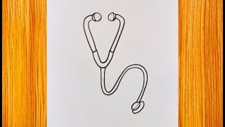 How To Draw Stethoscope  Easy step by step [upl. by Melicent]