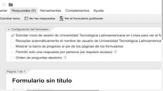 ¿Cómo cambiar el depósito de respuestas en formularios de Google Drive  UTEL Universidad [upl. by Bashemeth]