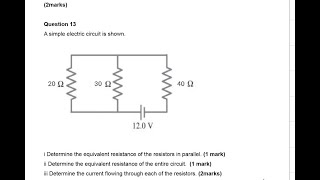 Calculating the equivalent resistance and current through parallel resistors [upl. by Braeunig]