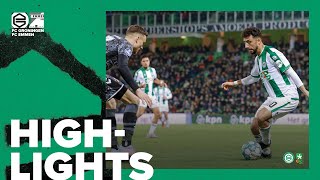 Highlights FC Groningen  FC Emmen [upl. by Egni]