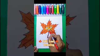 🍁 Fall Leaf 🍁 Drawingdrawingtutorials drawing art shorts mapleleaves fallseasonsquishmallows [upl. by Julide]