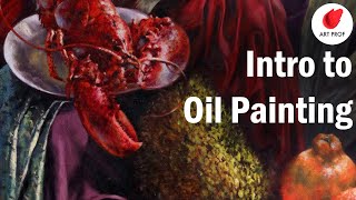 Oil Painting Techniques for Beginners RISD Art Professor Demo Part 1 of 2 [upl. by Annaj]