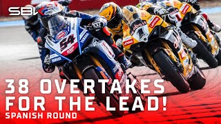 Bautista vs Razgatlioglus INCREDIBLE Jerez Race 2 battle  ESPWorldSBK 🇪🇸 [upl. by Assenal431]