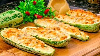 Stuffed Zucchini with Chicken and Cheese Easy and Delicious Recipe ASMR COOKING [upl. by Golliner]