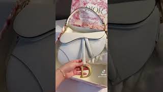 Dior Unboxing  Saddle Bag in Latte dior diorsaddlebag luxuryunboxing [upl. by Cupo]