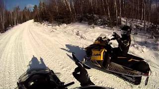 The Forks Maine Snowmobiling 12516 [upl. by Scheck]