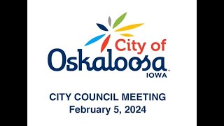 2024 February 5 City of Oskaloosa Iowa [upl. by Sucramed]