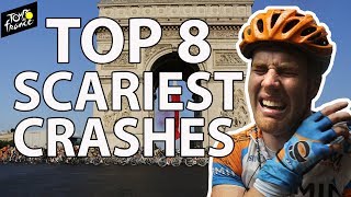 Tour de France Top 8 scariest crashes in history  NBC Sports [upl. by Eittam]