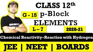 p  Block Elements  Reactions with Hydrogen  Hydrides of G15  L  7  JEE  NEET  BOARDS [upl. by Resor]