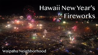 Hawaii Fireworks Show  New Years 2023 [upl. by Aicilak]