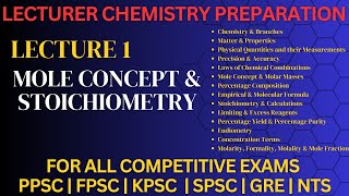 Mole Concept amp Stoichiometry  PPSC  FPSC  KPSC  SPSC  GRE CHEMISTRY [upl. by Gagnon349]