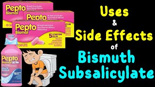 Bismuth Subsalicylate PeptoBismol – Side Effects Uses Mechanism of Action Dosage Warnings [upl. by Manning]