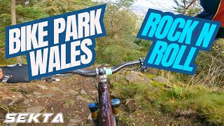 BIKE PARK WALES MTB💥Rock N Roll Black tech trail BPW [upl. by Ahsitam]