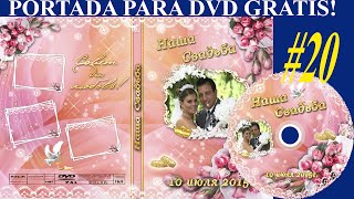 Plantillas psd para portada y etiqueta DVD color ROSADO con FLORAL [upl. by Karla]