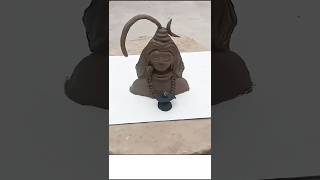 Mitti se shiv ki murti kaise banaye  reverse making Shiv ji Murti shorts mahadev shiv [upl. by Drofdarb]