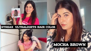 Streax Ultralights Hair Color  Mocha brown  Demo amp Review [upl. by Nuahsyar516]