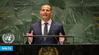 🇲🇹 Malta  Prime Minister Addresses United Nations General Debate 79th Session  UNGA [upl. by Kcirrek]