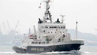 日本サルヴェージ海難救助船 航洋丸  KOYO MARU arrives to Tanoura  Nippon Salvage  2012 [upl. by Trevah659]