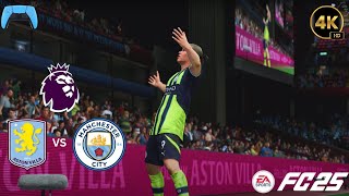 Aston Villa vs Manchester City ft Haaland  Premier League 2425 Full Match Gameplay  PS5  4K [upl. by Inga]