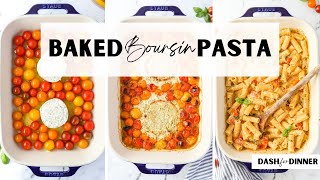 Baked Boursin Pasta Easy Dinner Recipe [upl. by Sonitnatsnoc]