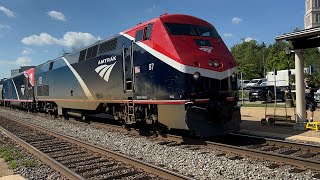 Three Amtrak Trains at Alexandria Station FT AMTK 174 and 87 [upl. by Osyth]