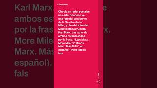 Este cartel vial en EEUU no muestra la frase “Less Marx More Milei” la imagen está manipulada ❌ [upl. by Adnahsar193]