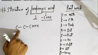 structure of propanoic acid class 10 [upl. by Khoury177]