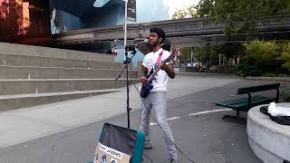 The Rolling Stones  Sympathy For The Devil Cover Seattle Street performance Space Needle museum [upl. by Fred420]