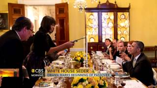 Obama uses special plate at White House Seder [upl. by Sirtimed]