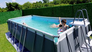 Intex Pool Installation Ultra XTR 17203L 4545 gal   18ft x 9ft x 52 in  549 m x 27m x 132m [upl. by Eelik]