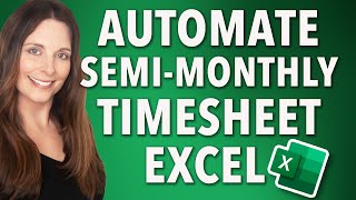 How to Automate SemiMonthly Employee Timesheet Template in Excel for Payroll [upl. by Sinnelg5]