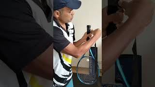 How to Apply Tennis Over grip on a Racket [upl. by Anitnuahs]