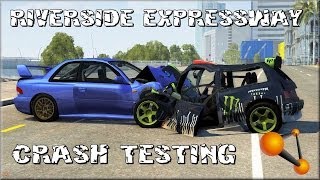 BeamNG Drive Riverside Expressway Crash Testing 89  Insanegaz [upl. by Arem]